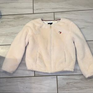 Faux Fur Cream Tommy Hilfiger Jacket 14/16